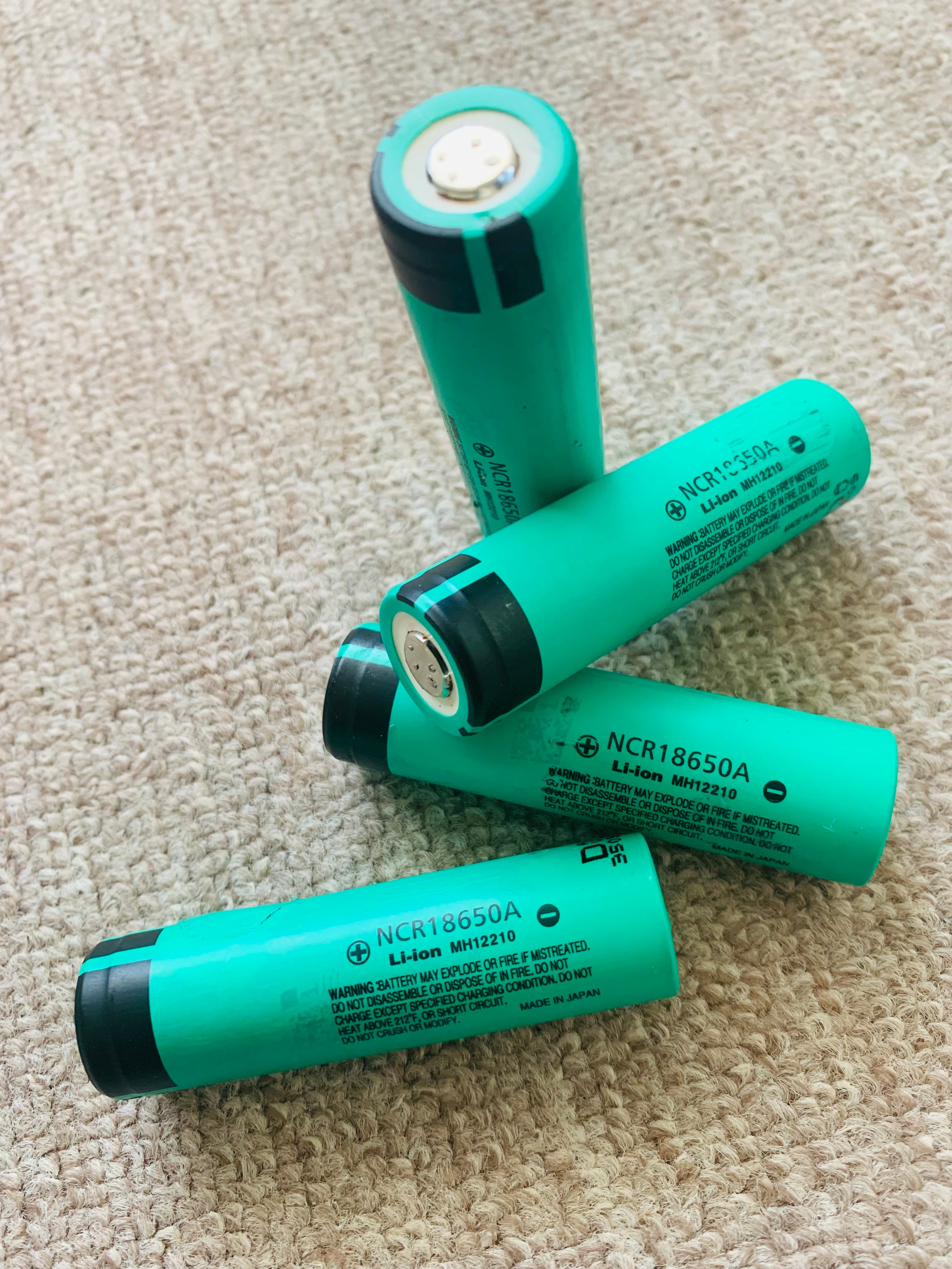 4x Panasonic NCR18650A 2900mAh Used Li-ion Batteries MH12210 | UK Stock