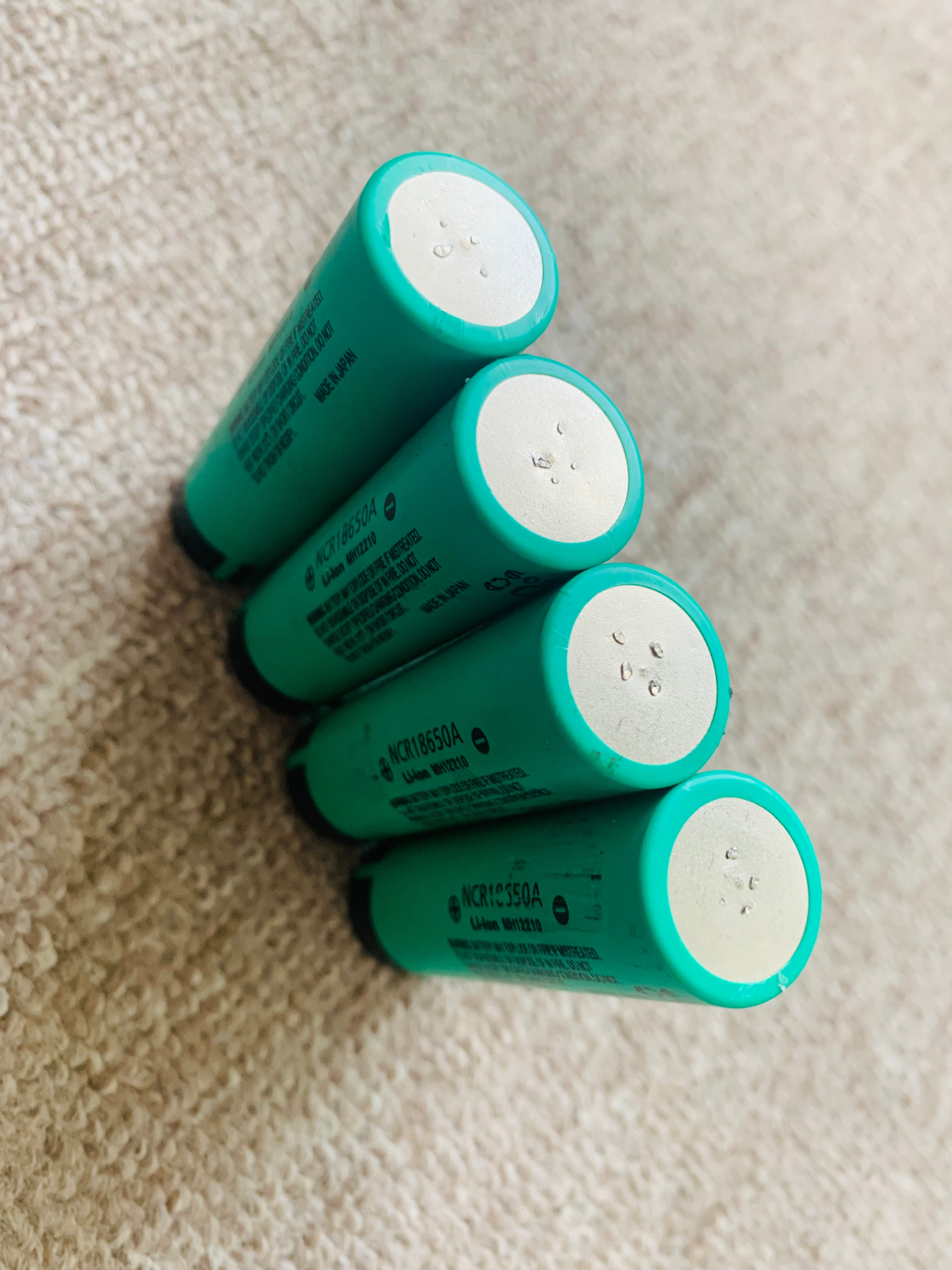 4x Panasonic NCR18650A 2900mAh Used Li-ion Batteries MH12210 | UK Stock