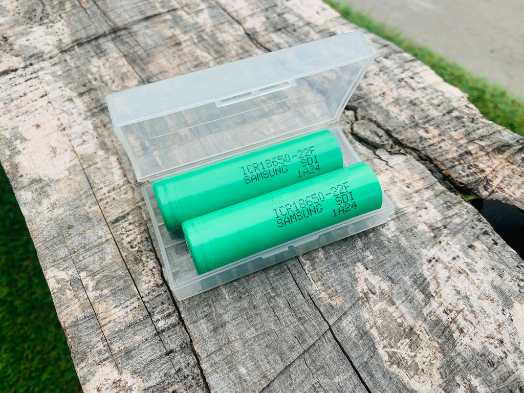 2x Used Samsung ICR 18650 2200mAh Batteries & Case – Fully Tested | UK Stock