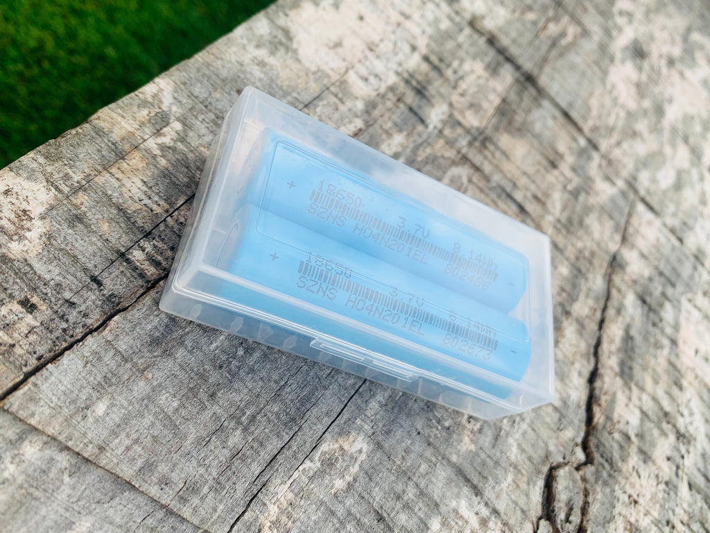 SET 2 X 🔋 18650 Batteries Li-ion SZNS 18650 2200mAh 2.2Ah Holder Case 3.7v 8.14Wh