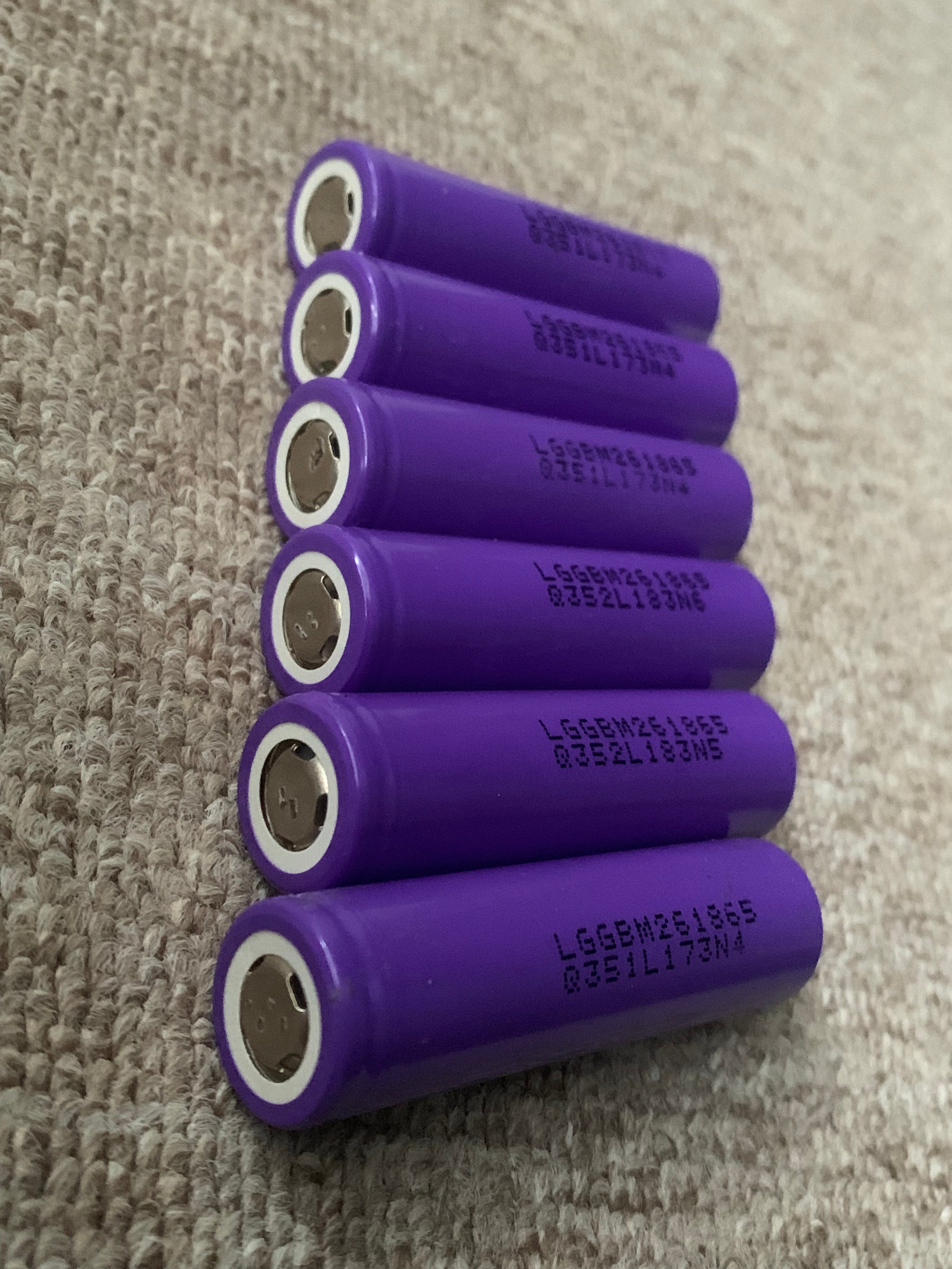 SET 6x 🔋 18650 Rechargeable Batteries LG Brand INR I8650 BM26 2600mAh 2.6Ah 10A