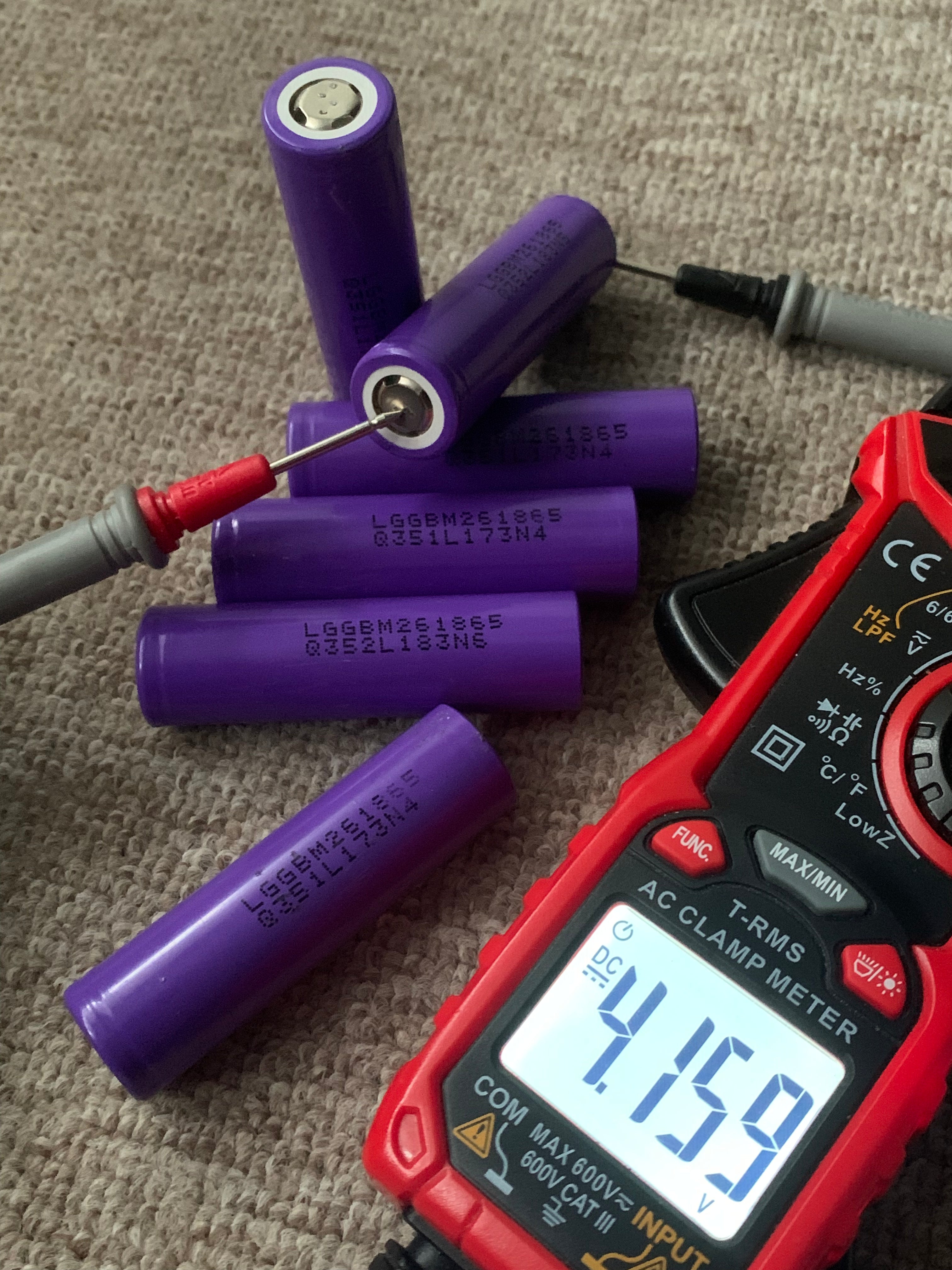 SET 6x 🔋 18650 Rechargeable Batteries LG Brand INR I8650 BM26 2600mAh 2.6Ah 10A