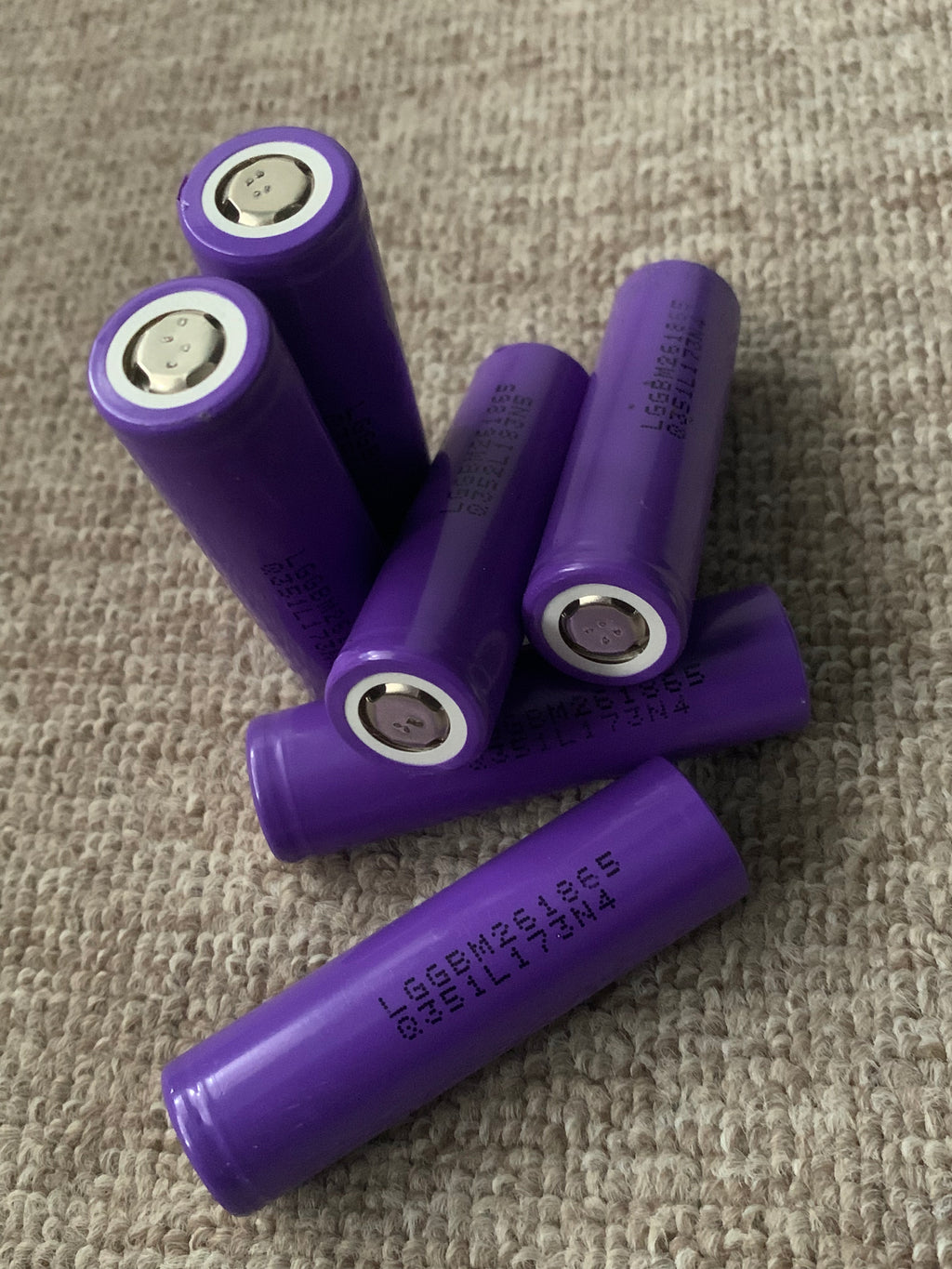 SET 6x 🔋 18650 Rechargeable Batteries LG Brand INR I8650 BM26 2600mAh 2.6Ah 10A