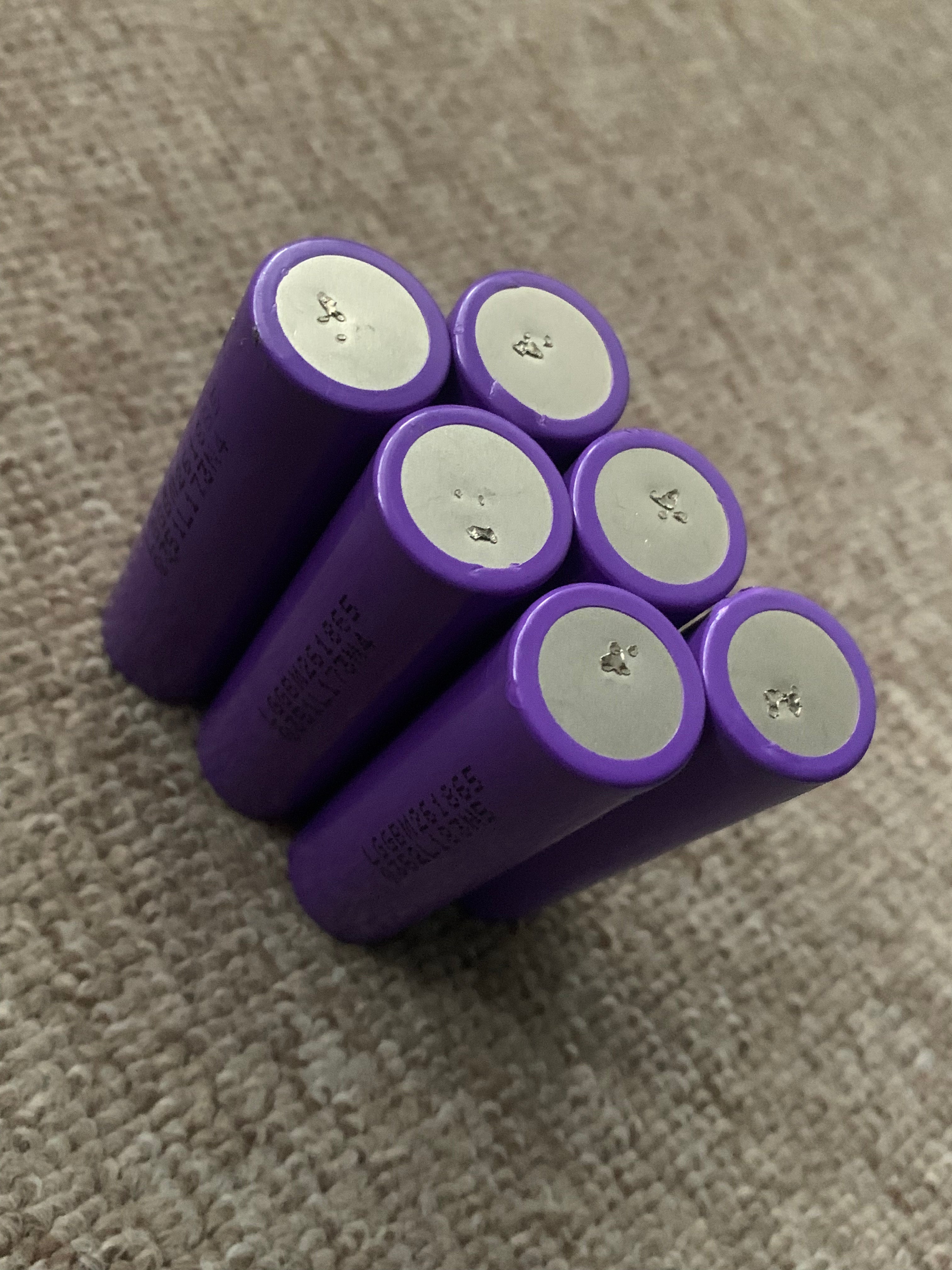 SET 6x 🔋 18650 Rechargeable Batteries LG Brand INR I8650 BM26 2600mAh 2.6Ah 10A