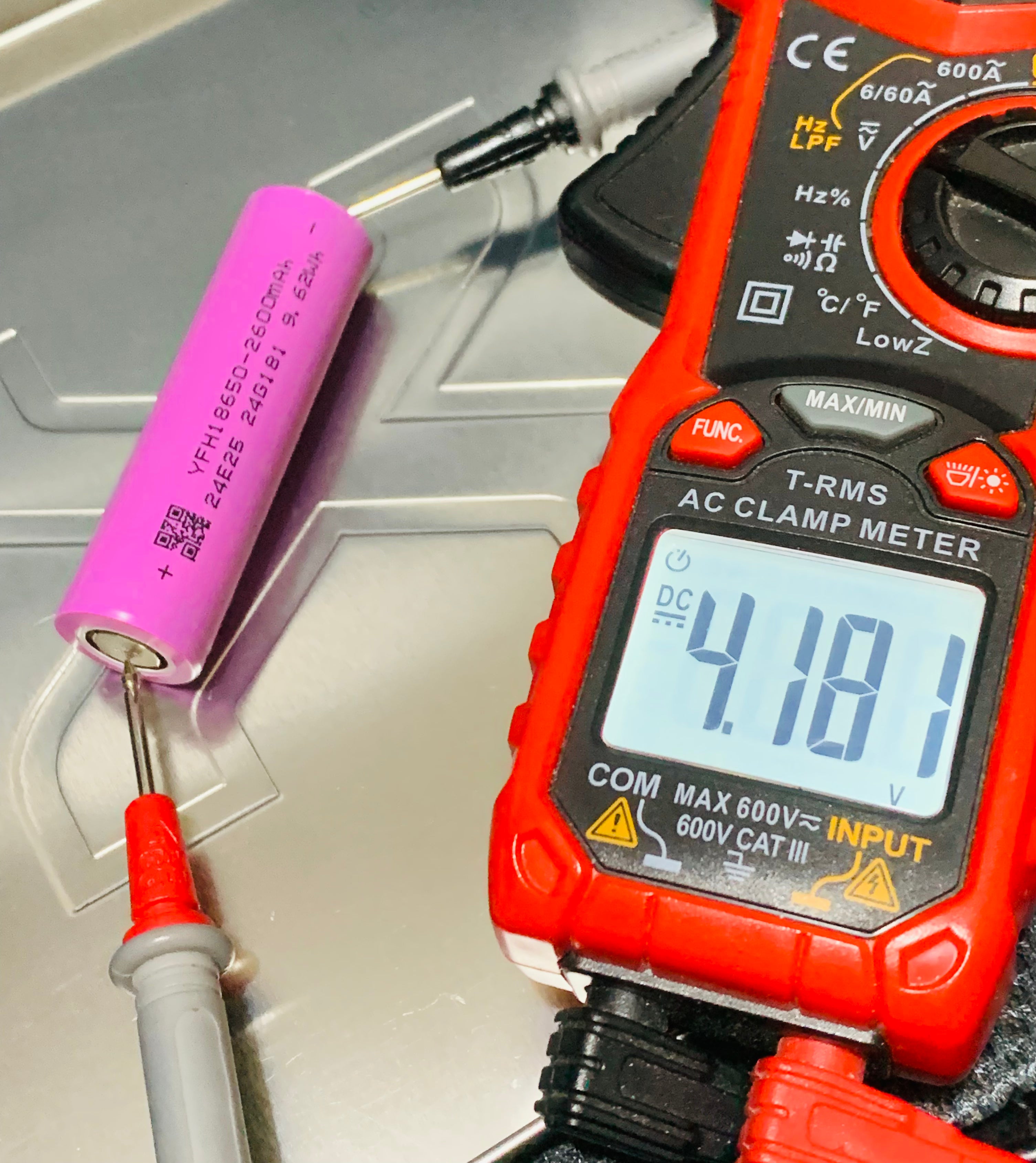 Battery INR 18650 Li-ion Rechargeable Batteries 🔋 2600mAh 3.6v 9.62 Wh 18 X 650